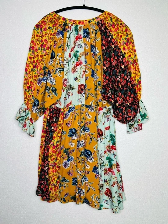 UMGEE Sunshine Honey Mixed Floral Print Babydoll Dress Size S - Picture 5 of 5